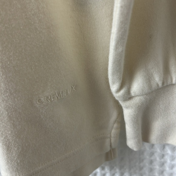Daniel Cremieux Cream Mock Neck Long Sleeve Top - Picture 3 of 4